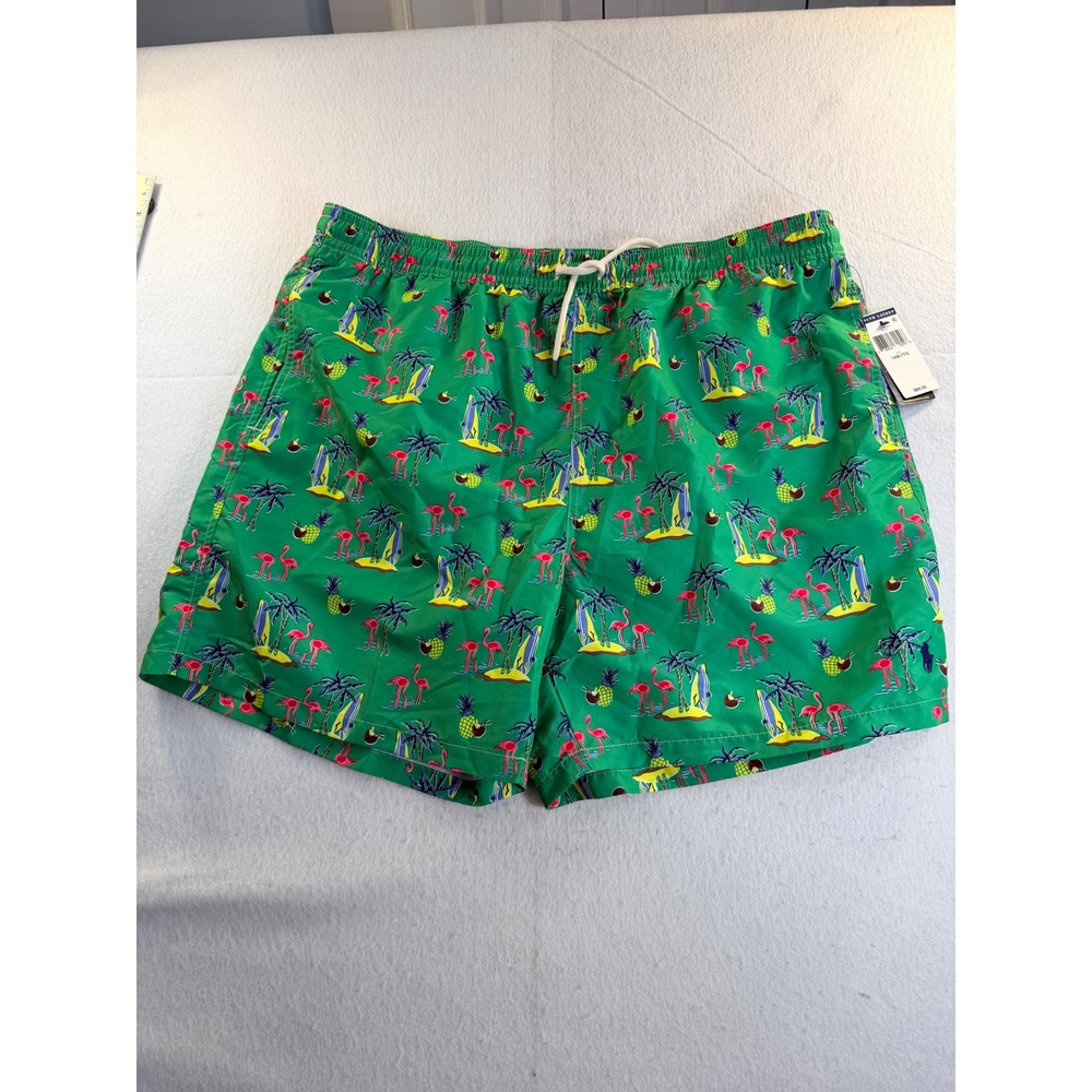 Polo Ralph Lauren Mens Green Tropical Flamingo Swim Trunks 1XB NWT 711777325001
